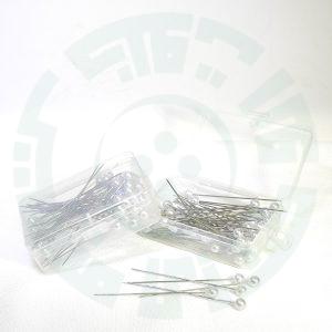 سوزن ته مرواریدی رنگ سفید(بسته50عددی)