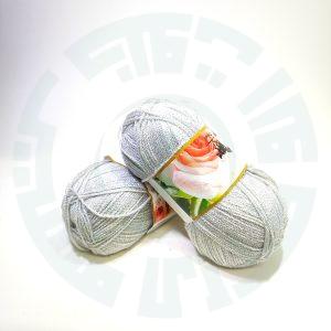 کاموا زنجیره آکیش چاینت(CHINETTE) رنگ طوسی روشن (90گرمی)
