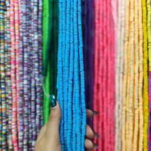 مهره فیمو رنگ آبی (ریسه ای)