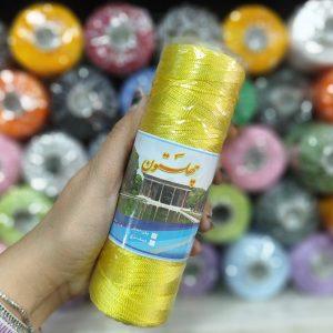 نخ ابریشم دوک 200گرمی رنگ زرد کد430