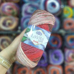 کاموا اسپرت لاویتا (LAVITA) رنگ صورتی سرخابی (100گرمی)