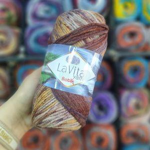 کاموا اسپرت لاویتا (LAVITA) رنگ کرم قهوه ای (100گرمی)