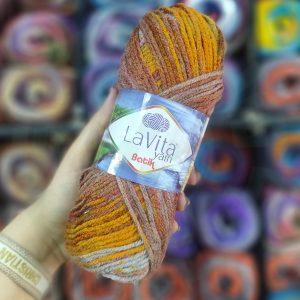 کاموا اسپرت لاویتا (LAVITA) رنگ سرخابی نارنجی (100گرمی)