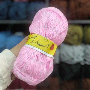 کاموا بهاران رنگ صورتی (40گرمی)