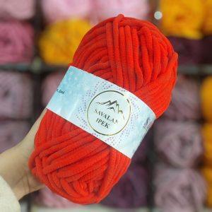 کاموا مخمل سالاوان رنگ قرمز (100گرمی)