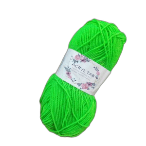 کاموا اکریل بافت رنگ سبز فسفری (100گرمی)