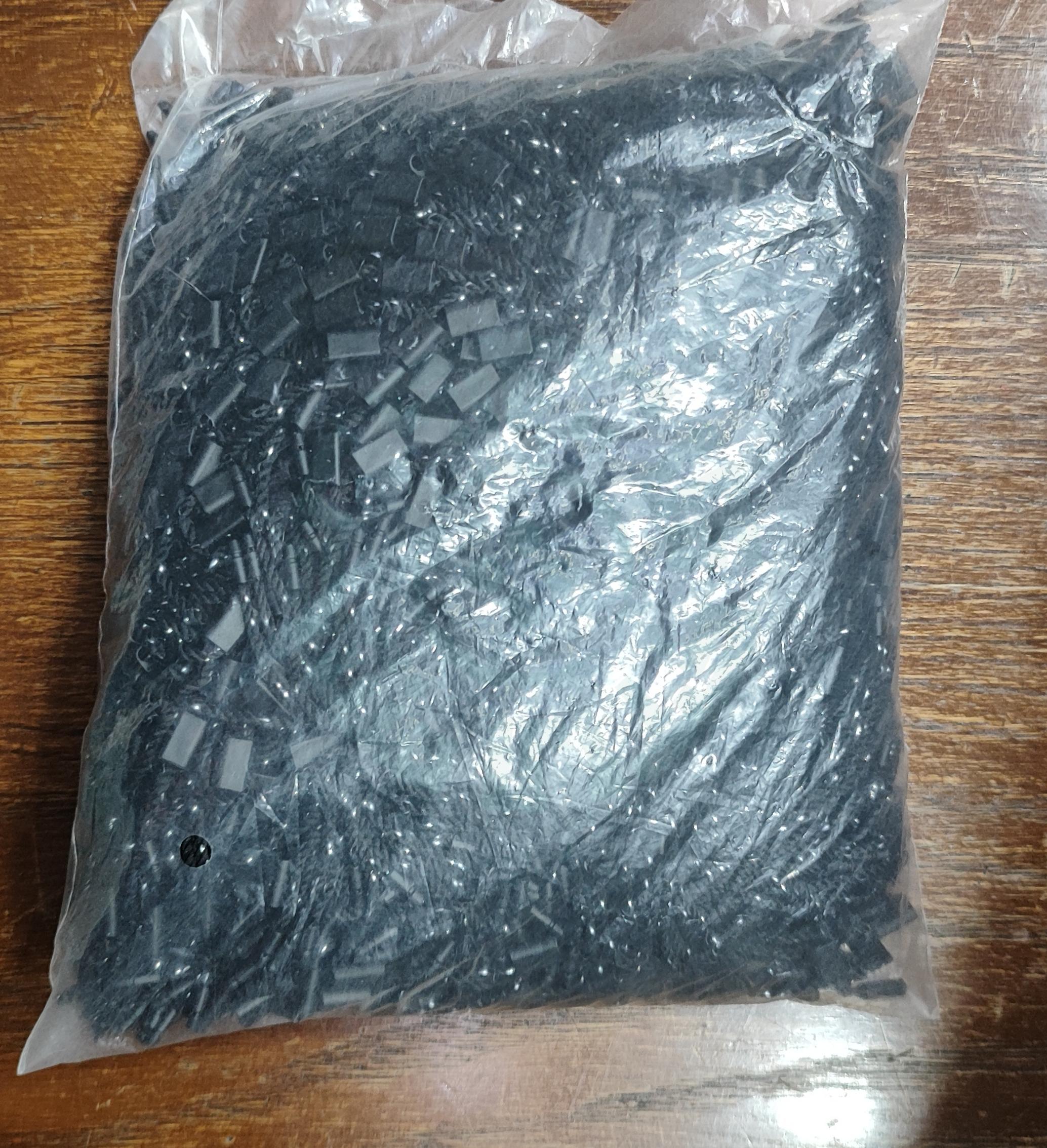 نخ پلمپ(نخ کارت) رنگ مشکی نقره ای(بسته1000عددی)