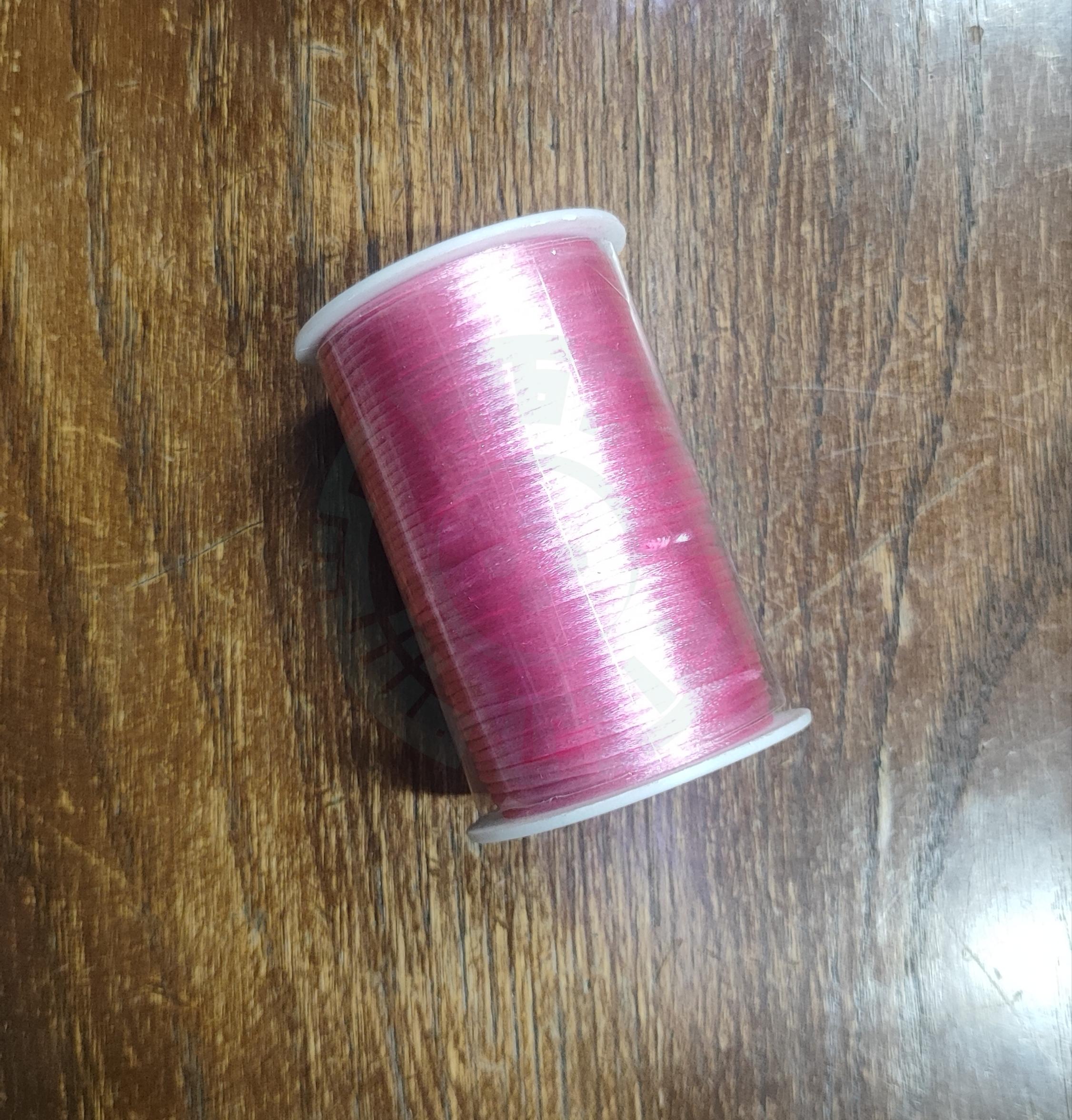 نخ قیطان ماکارون رنگ صورتی (100یارد)