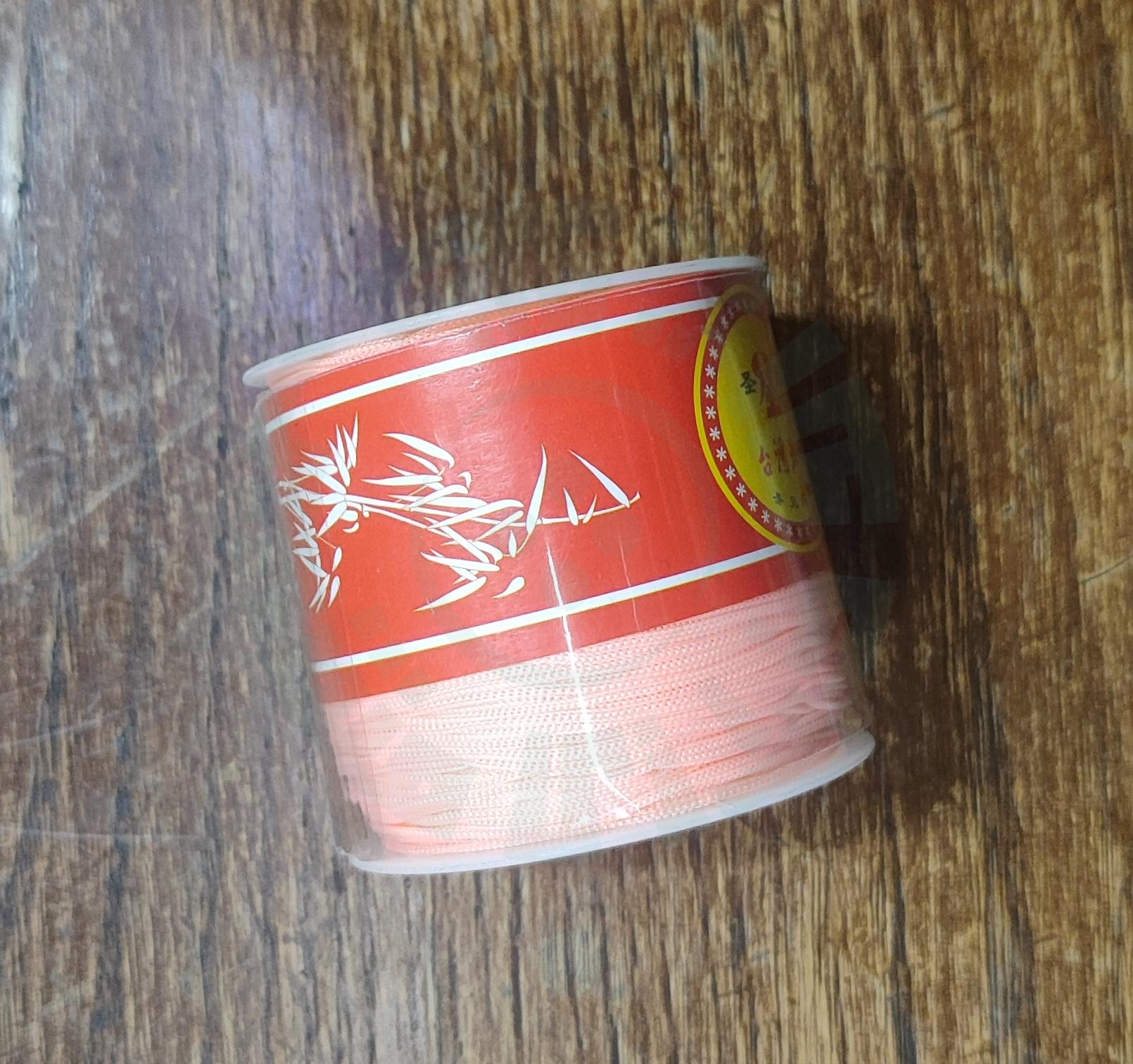 نخ دستبند رنگ گلبهی (100یارد)